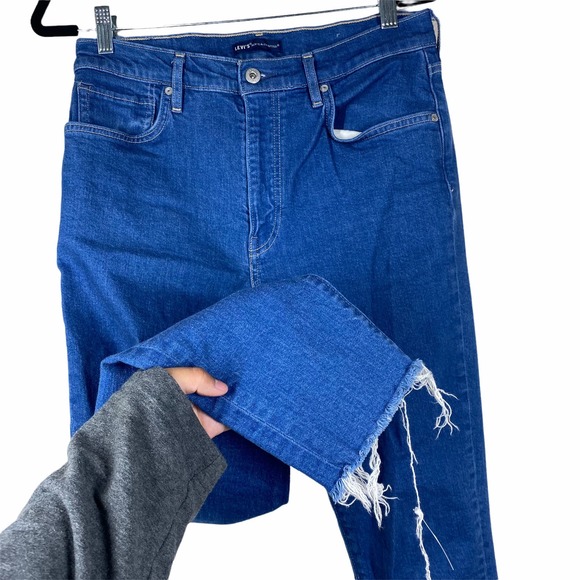 Made and crafted Levi Silver High Skinny Medium Wash Jeans Raw Hem sz 30 - Picture 3 of 8